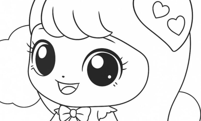 tranh tô màu chibi cute 33