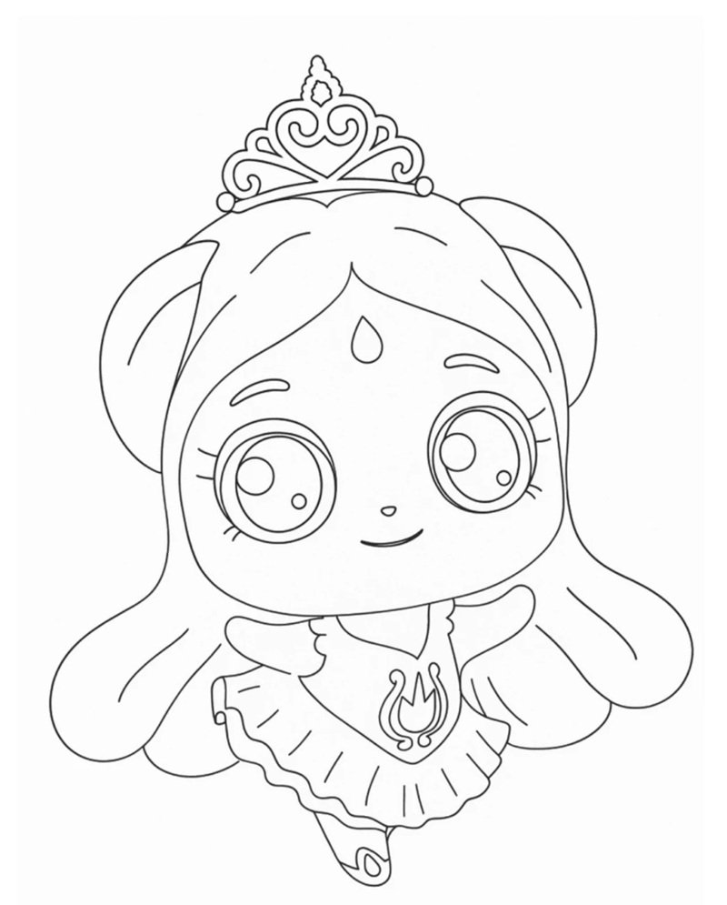 tranh tô màu chibi cute 34