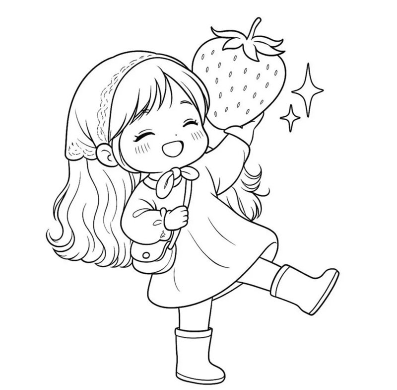 tranh tô màu chibi cute 35