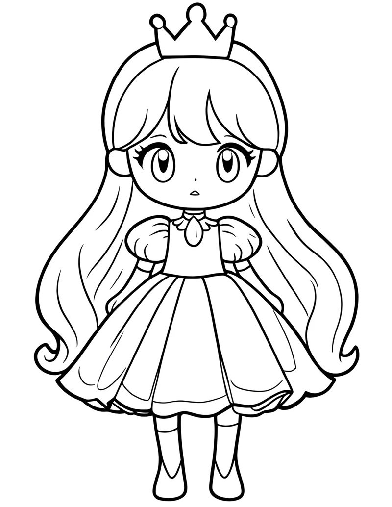 tranh tô màu chibi cute 38