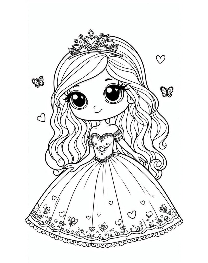 tranh tô màu cho bé gái 11