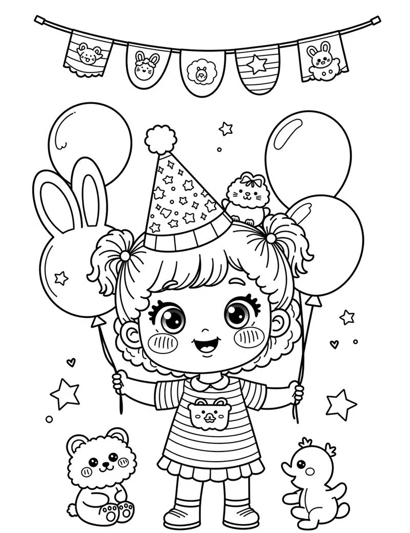 tranh tô màu cho bé gái 17