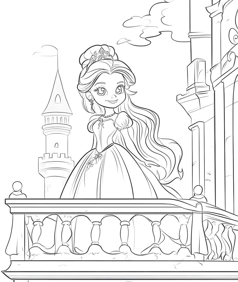 tranh tô màu cho bé gái 2