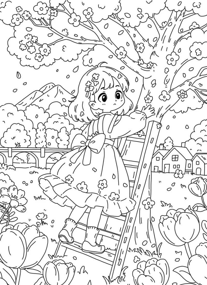 tranh tô màu cho bé gái 33