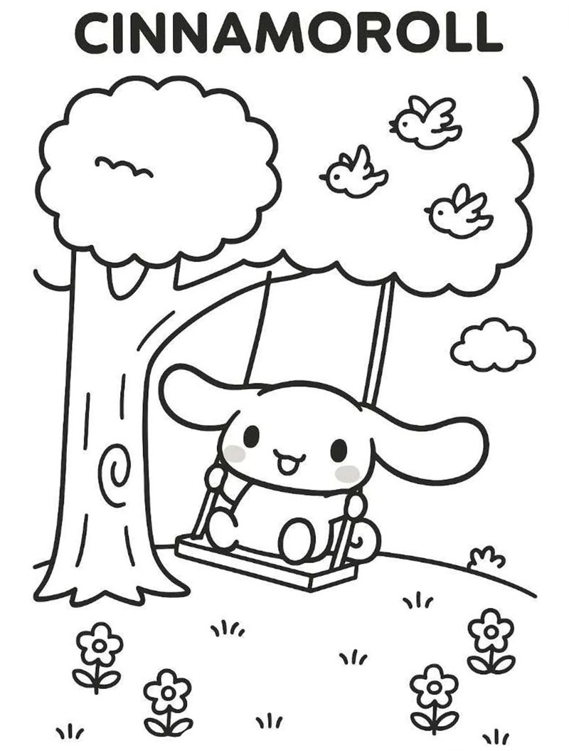 tranh tô màu cinnamoroll 12