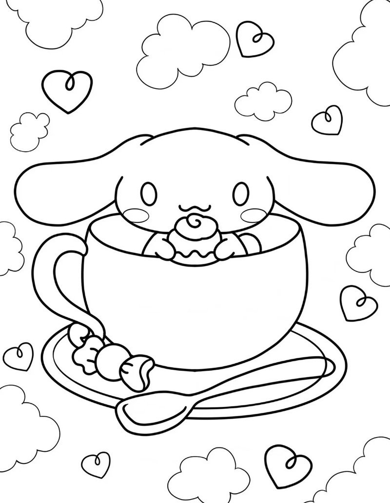 tranh tô màu cinnamoroll 3