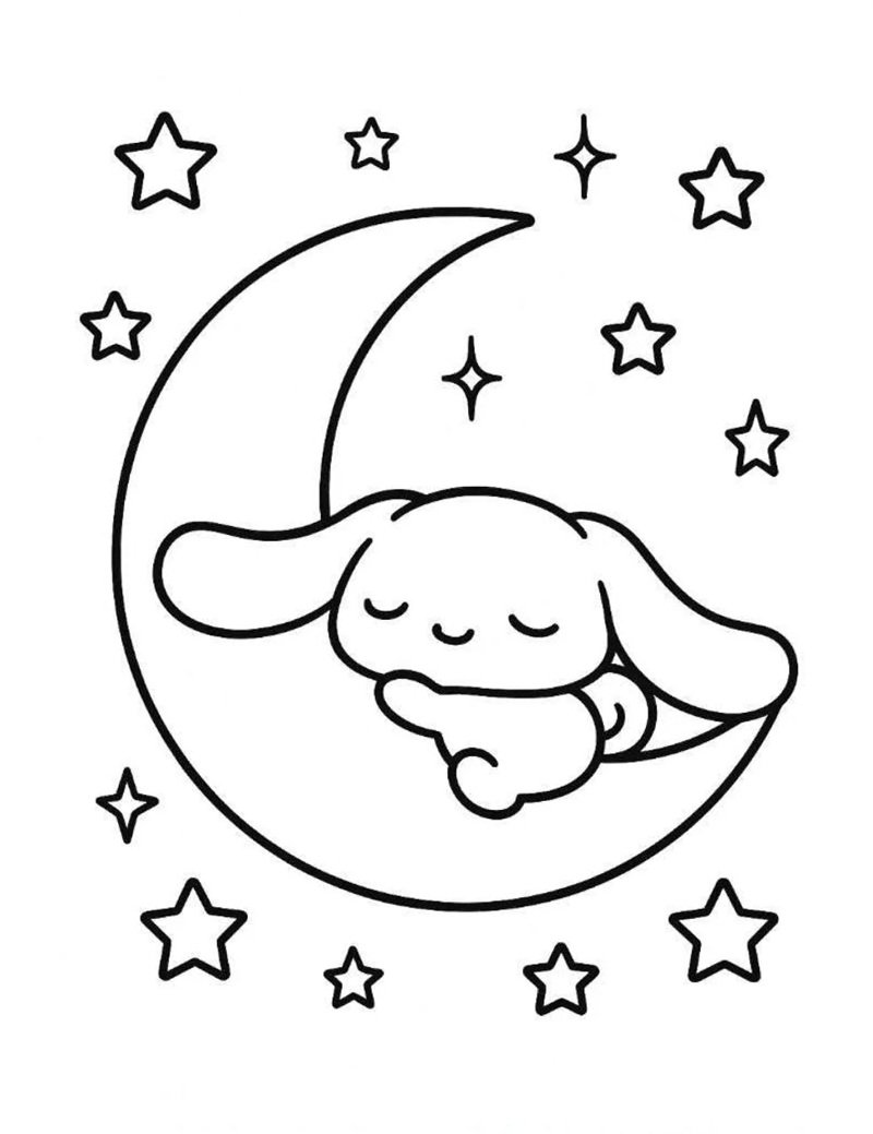 tranh tô màu cinnamoroll 34