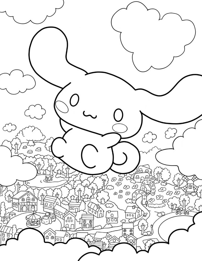 tranh tô màu cinnamoroll 4