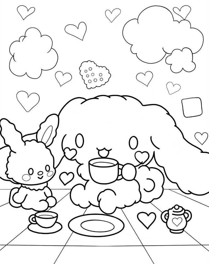 tranh tô màu cinnamoroll 7