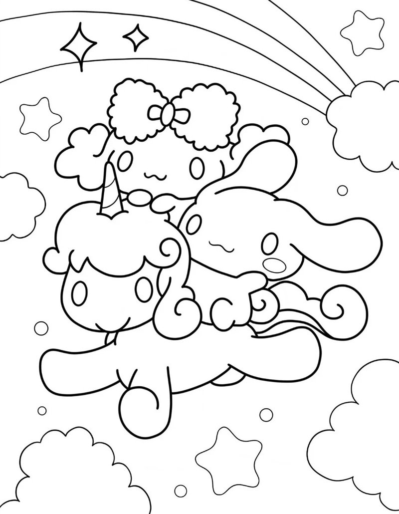 tranh tô màu cinnamoroll 8