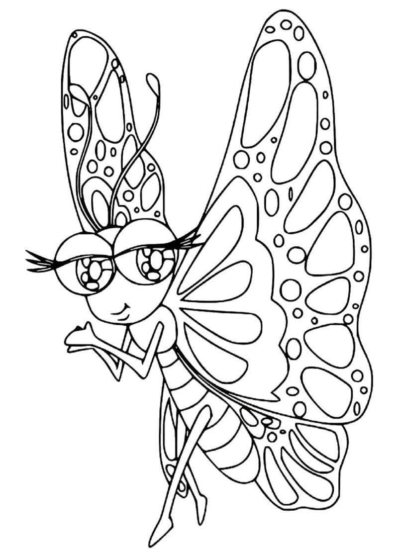 tranh tô màu con bướm 13