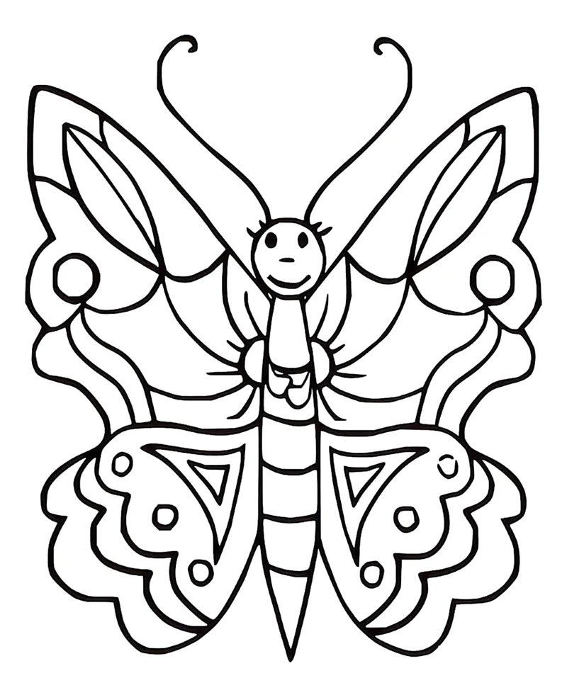 tranh tô màu con bướm 16