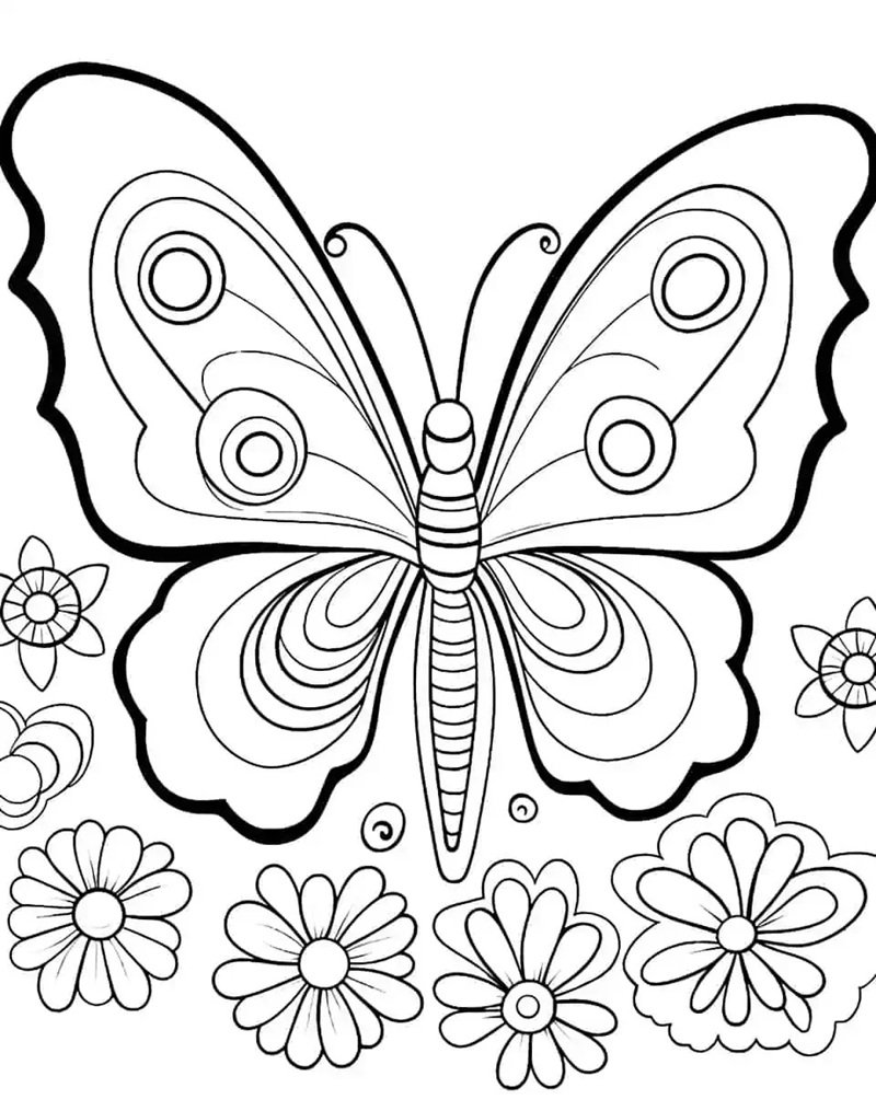 tranh tô màu con bướm 26