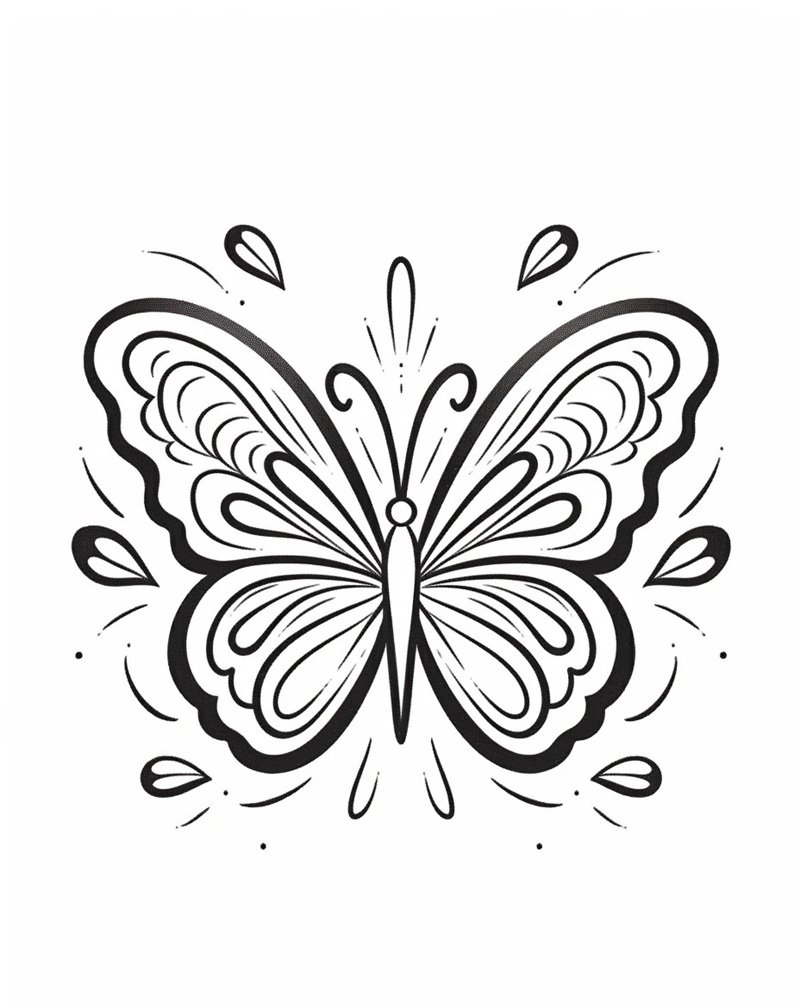 tranh tô màu con bướm 40