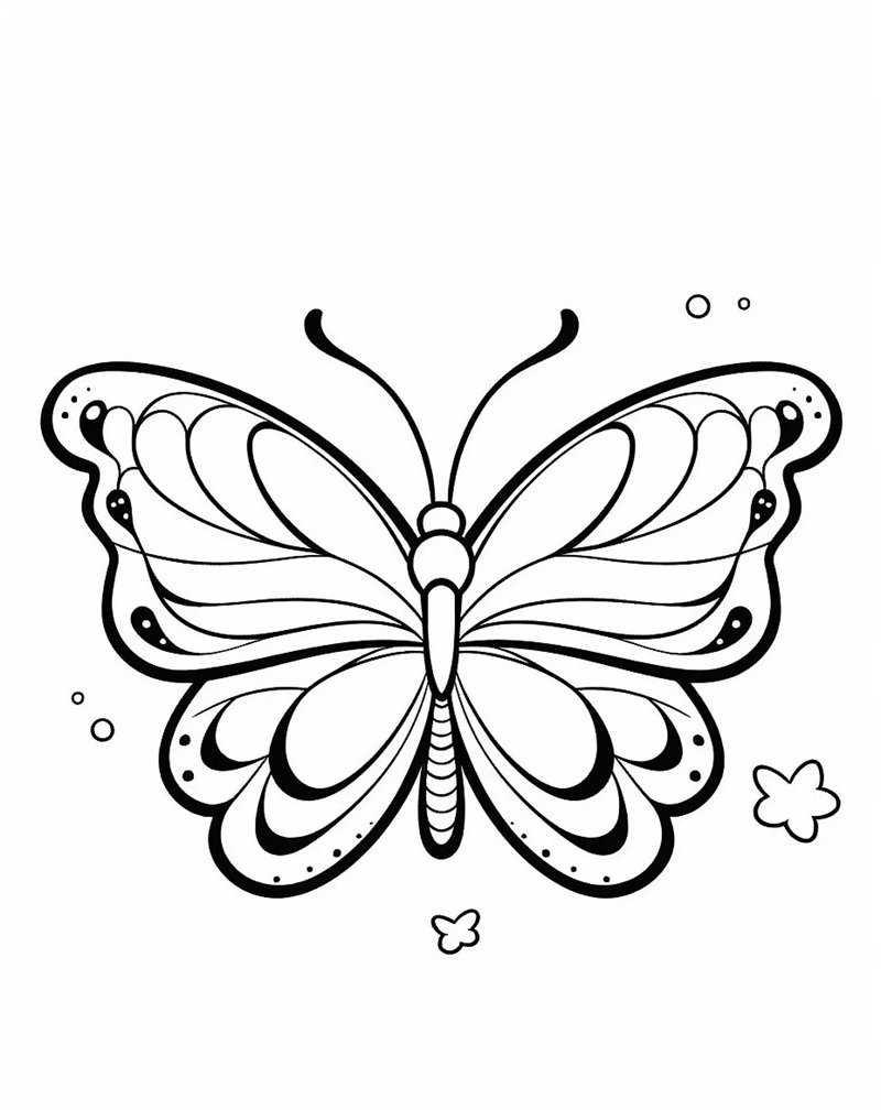 tranh tô màu con bướm 41
