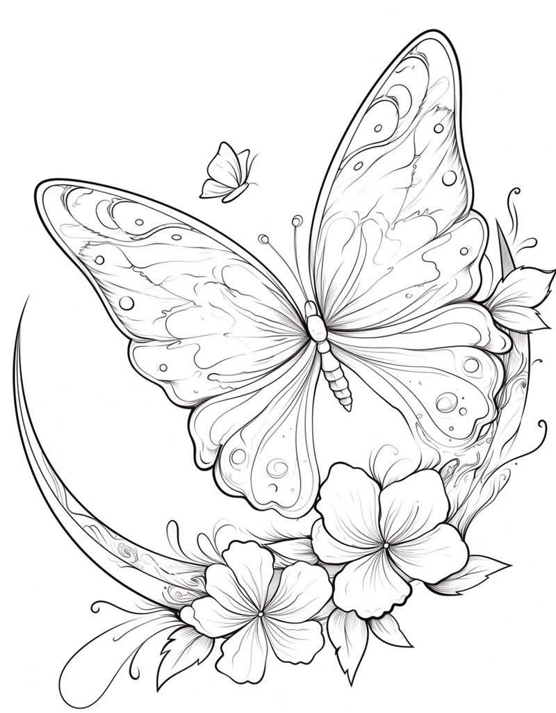 tranh tô màu con bướm 42