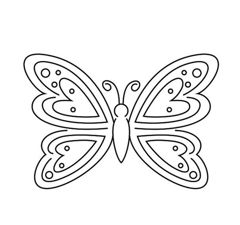 line art butterfly design. beautiful animal symbol.