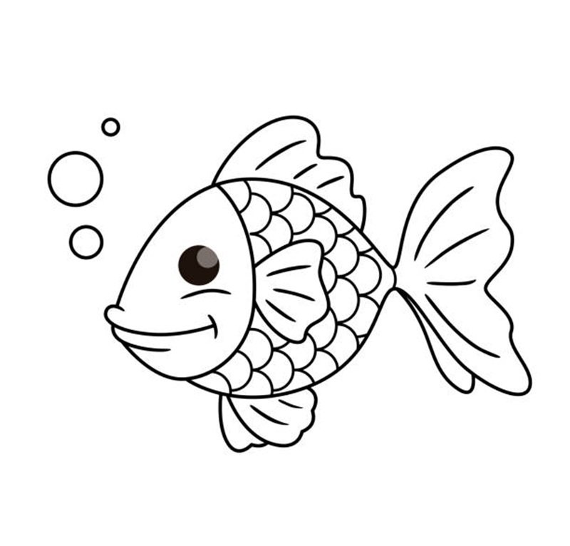 tranh tô màu con cá 1