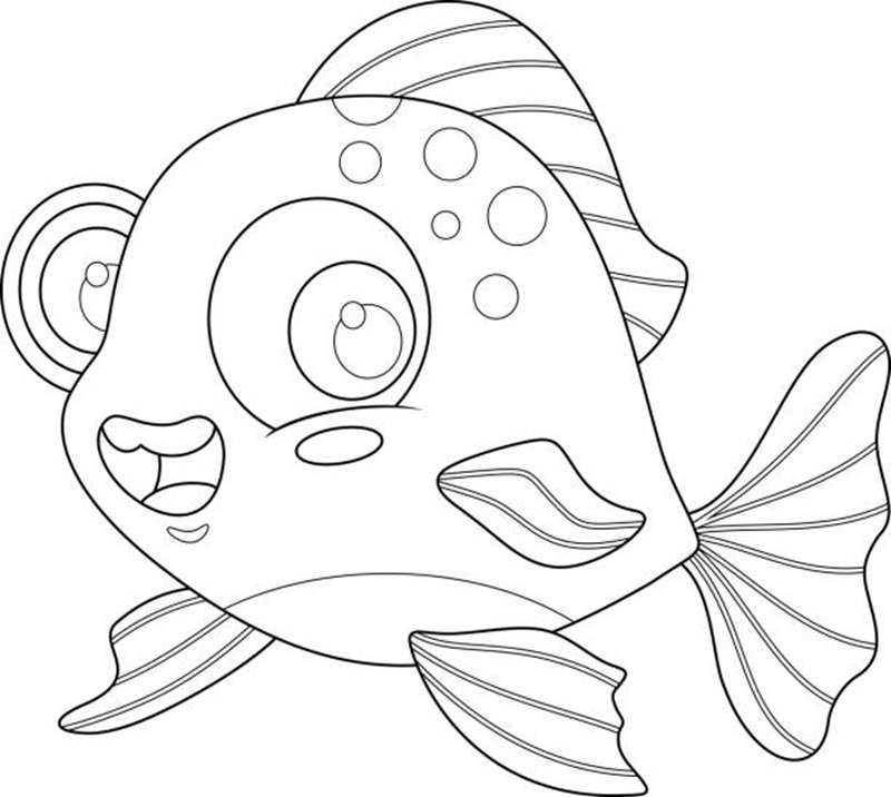 tranh tô màu con cá 10