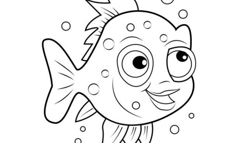 tranh tô màu con cá 13