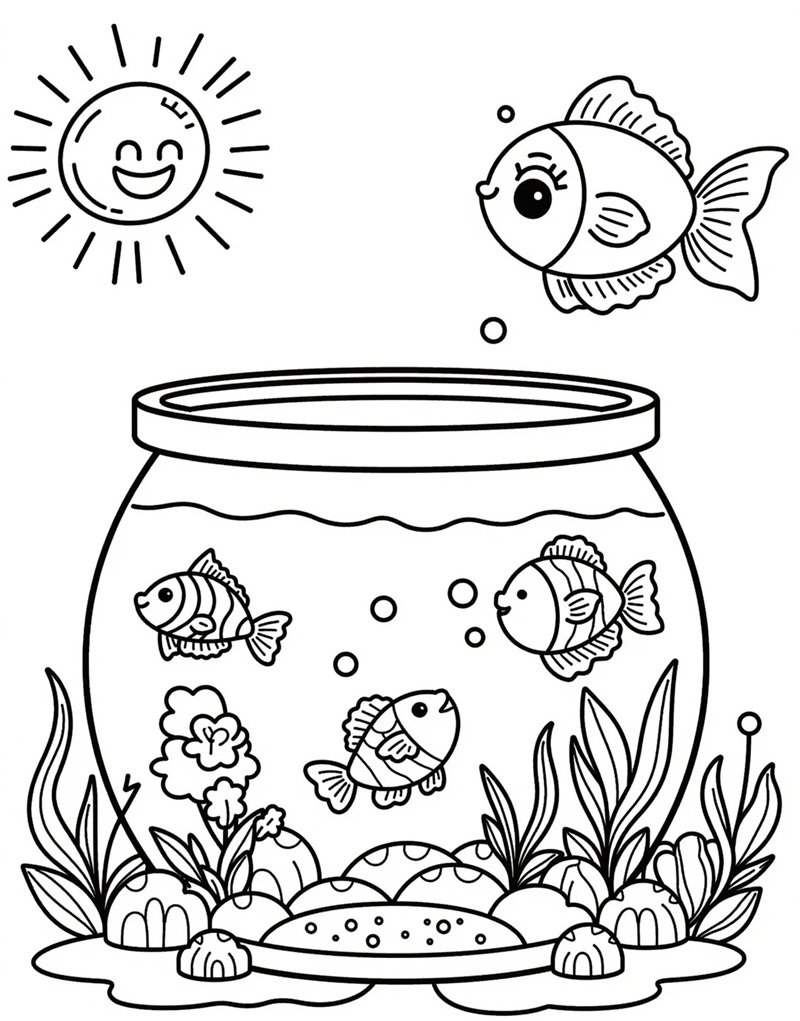 tranh tô màu con cá 20