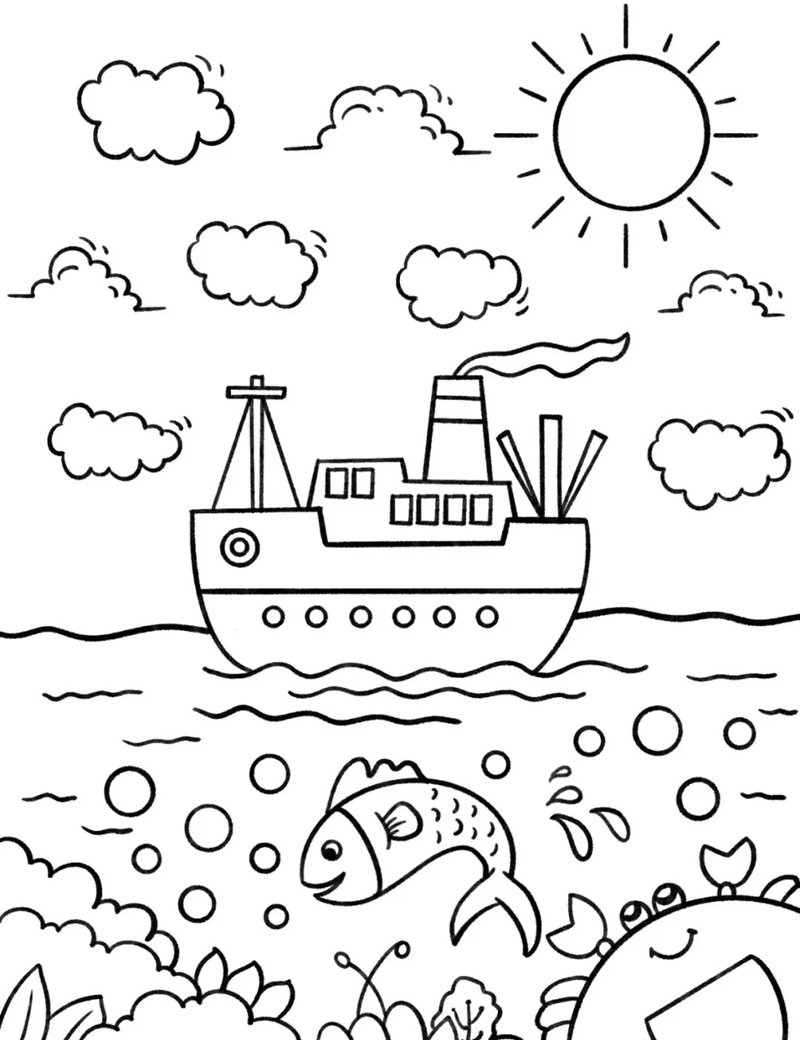 tranh tô màu con cá 22