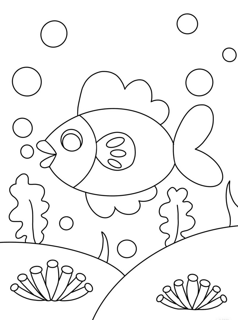 tranh tô màu con cá 26