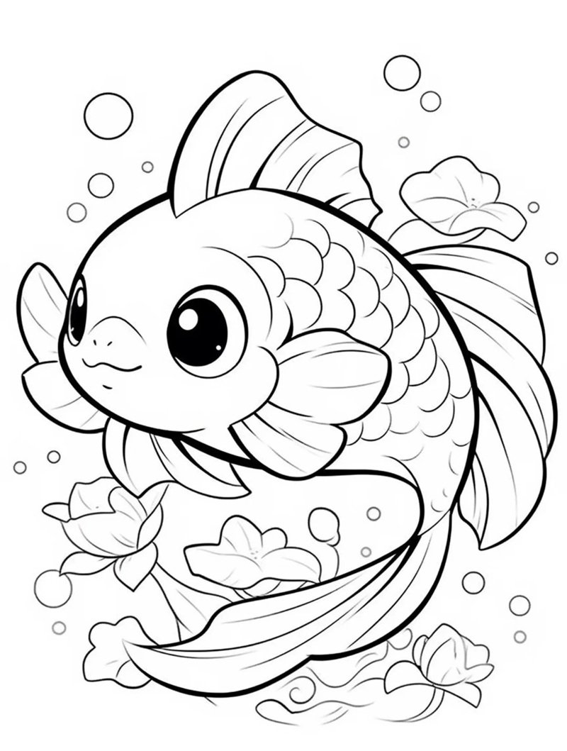 tranh tô màu con cá 29