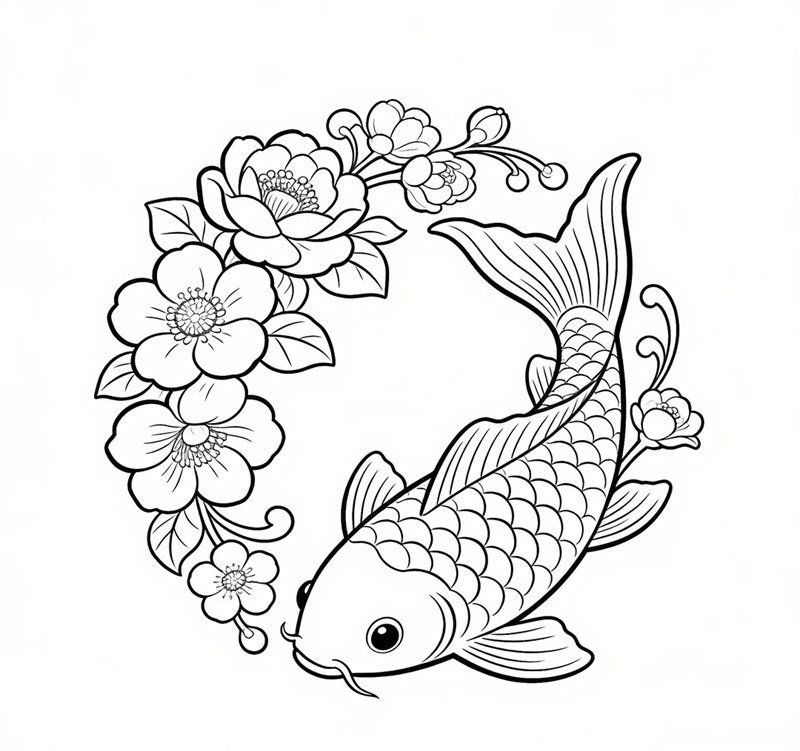 tranh tô màu con cá 34