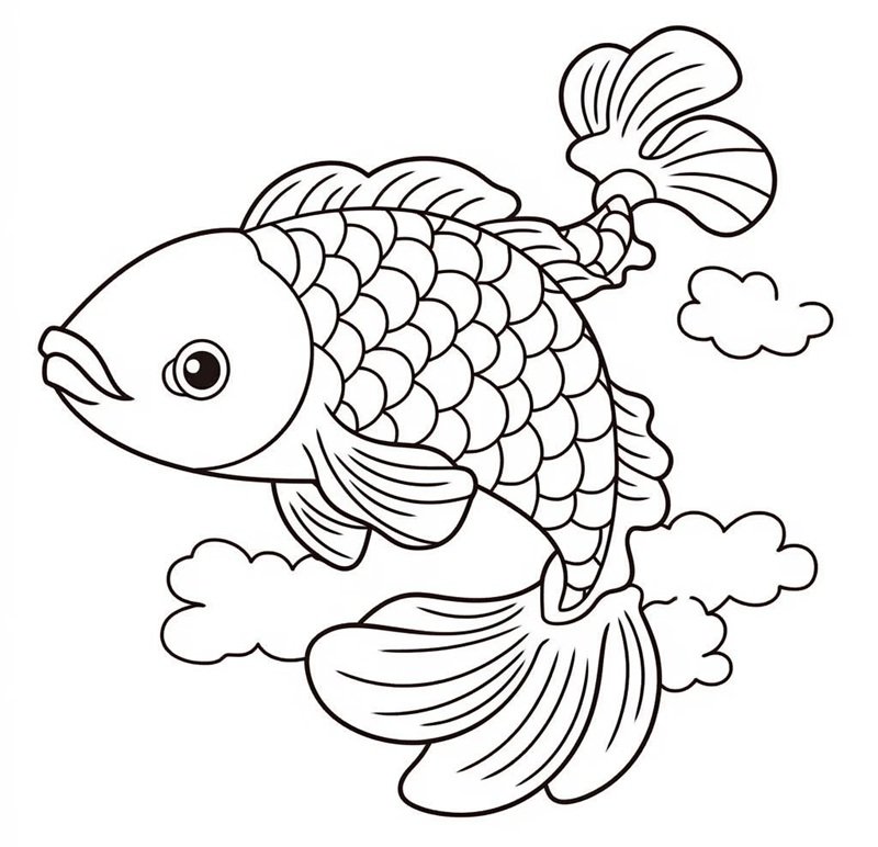 tranh tô màu con cá 35