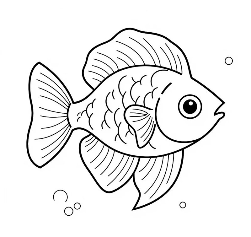 tranh tô màu con cá 36