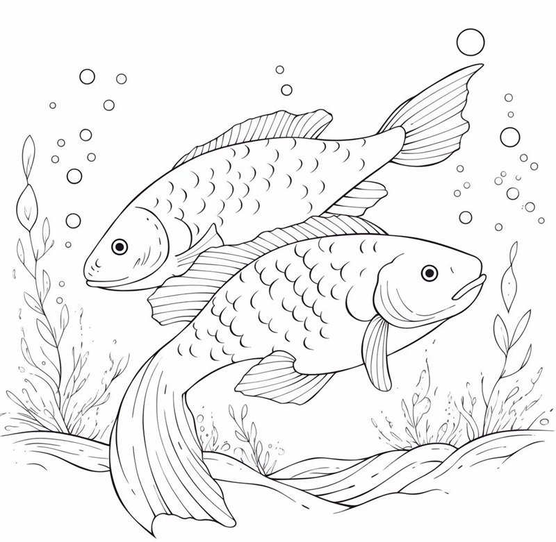 tranh tô màu con cá 37