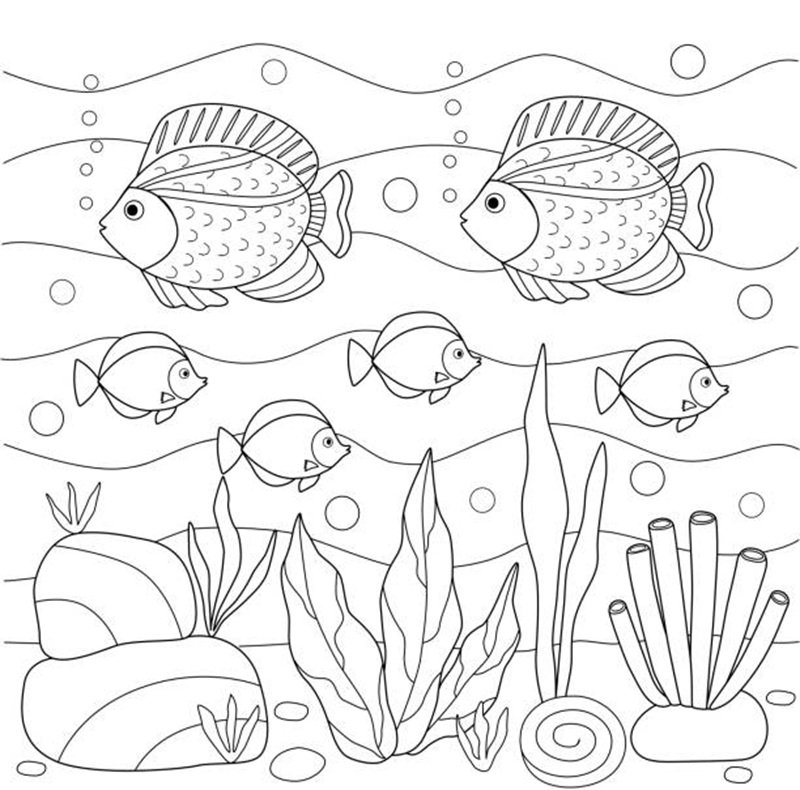 tranh tô màu con cá 5