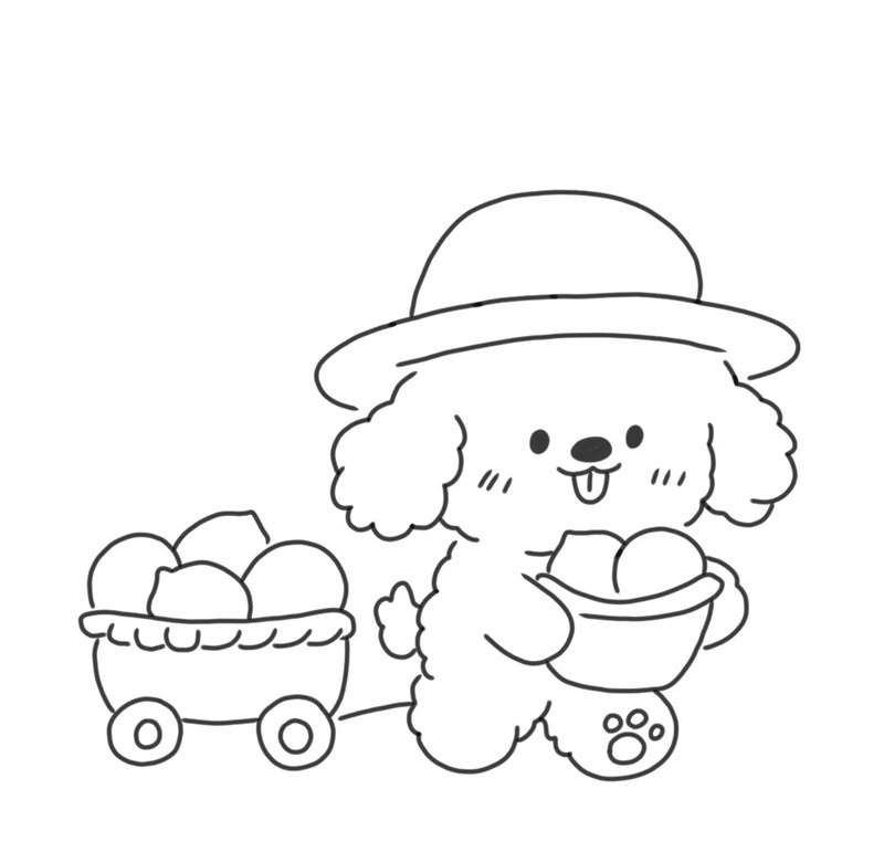 tranh tô màu con chó 10