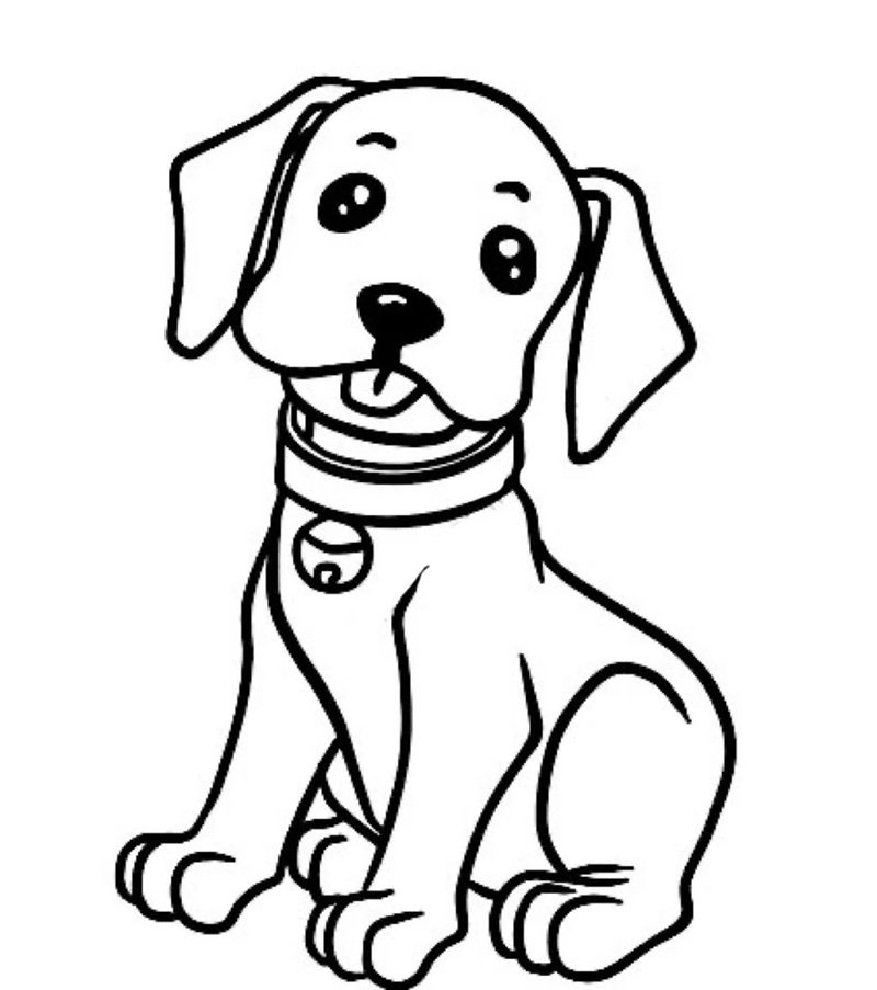 tranh tô màu con chó 11