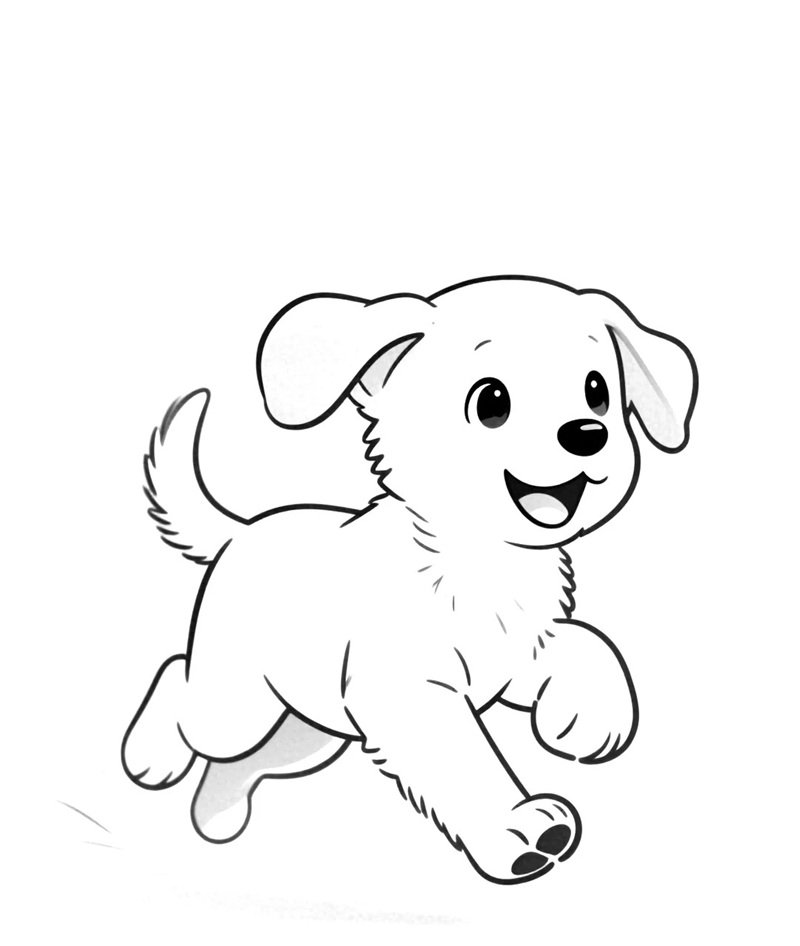 tranh tô màu con chó 13