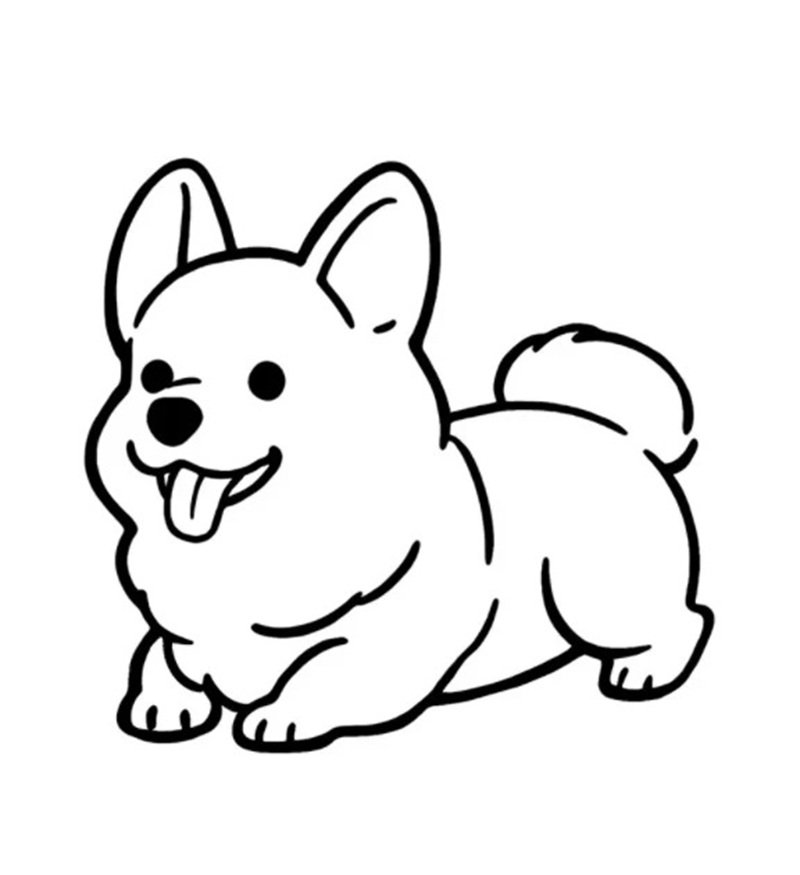 tranh tô màu con chó 15