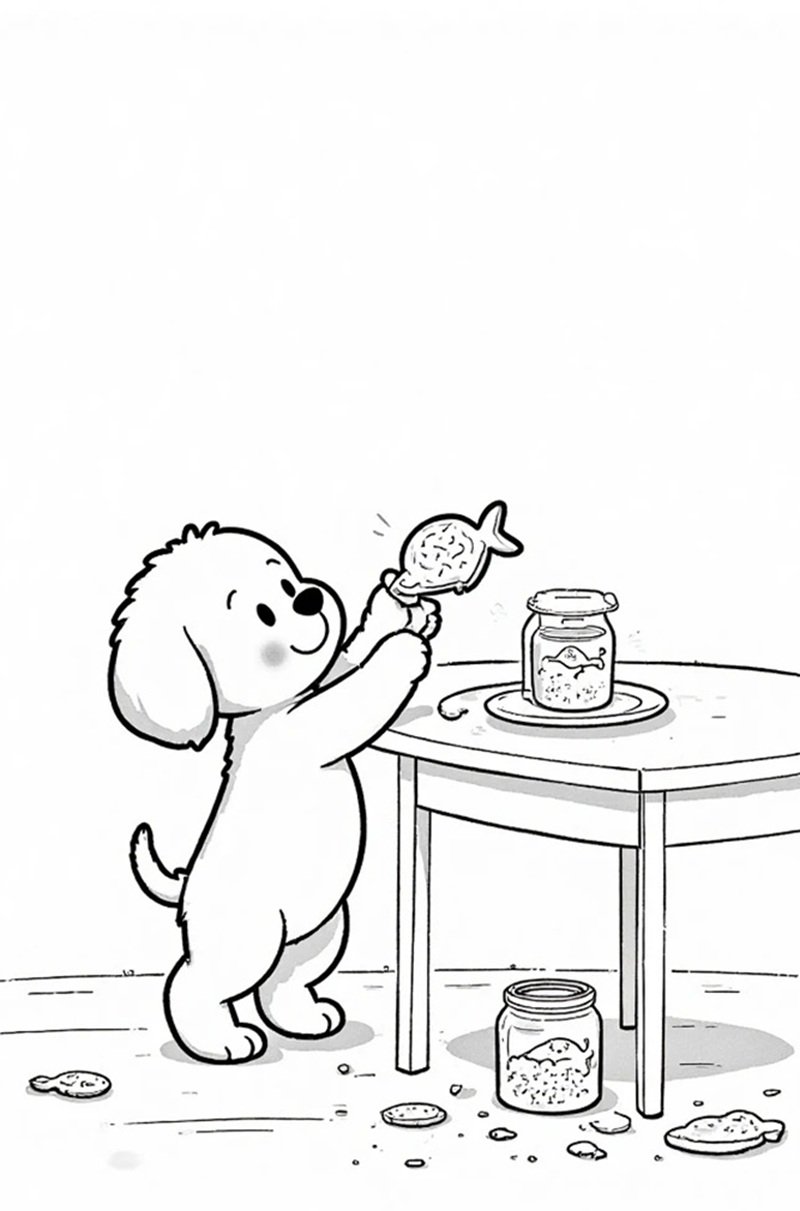 tranh tô màu con chó 17