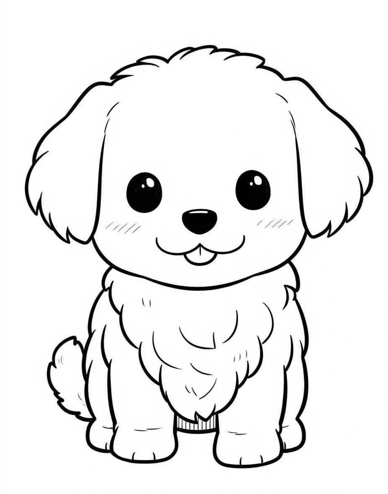 tranh tô màu con chó 19