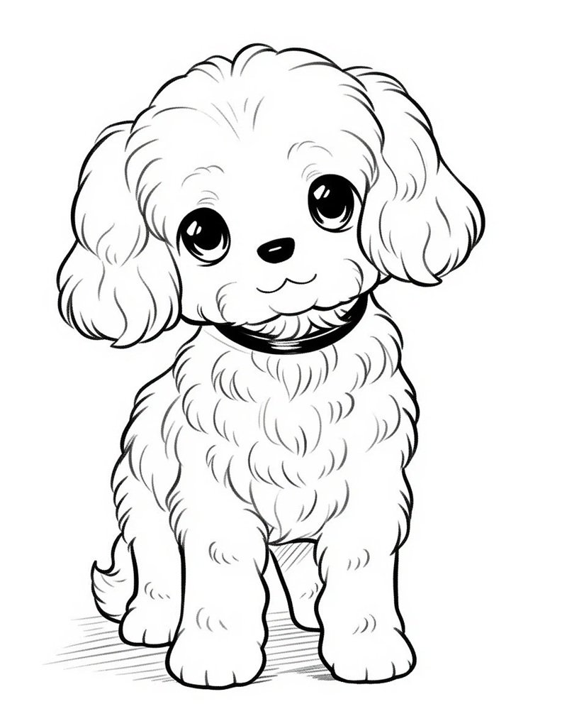 tranh tô màu con chó 20