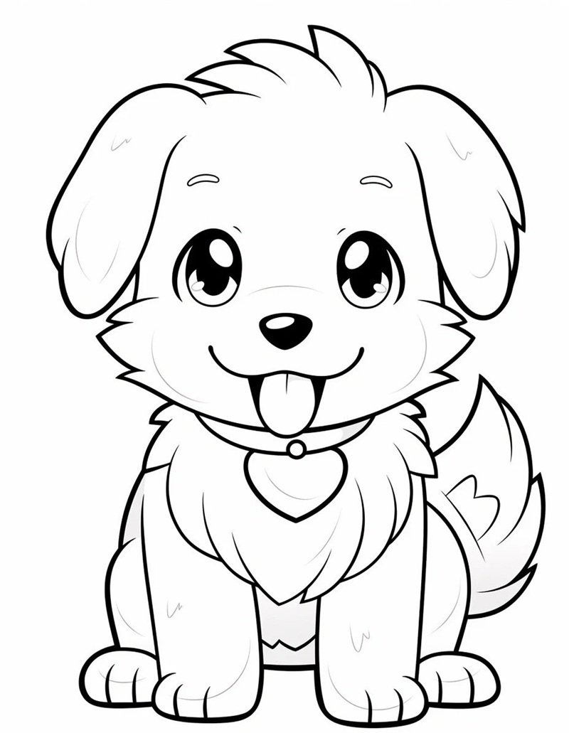 tranh tô màu con chó 21