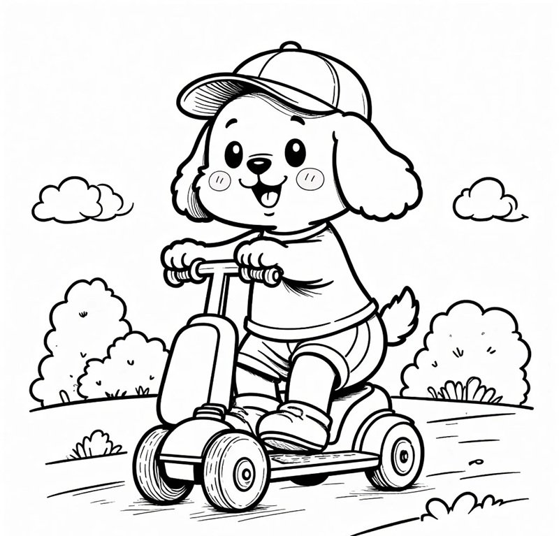 tranh tô màu con chó 22