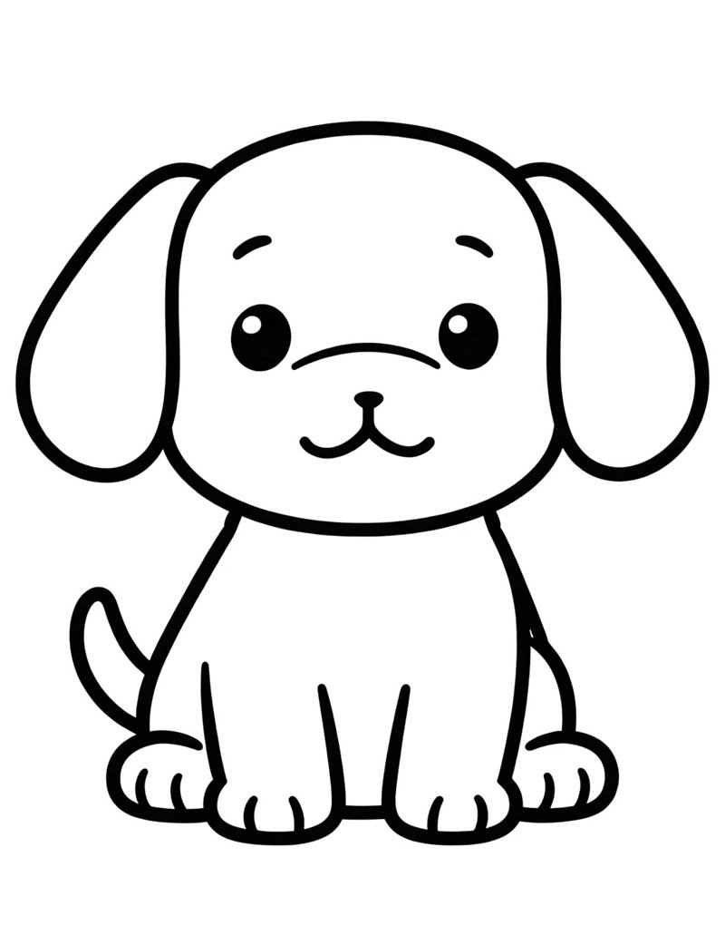 tranh tô màu con chó 23