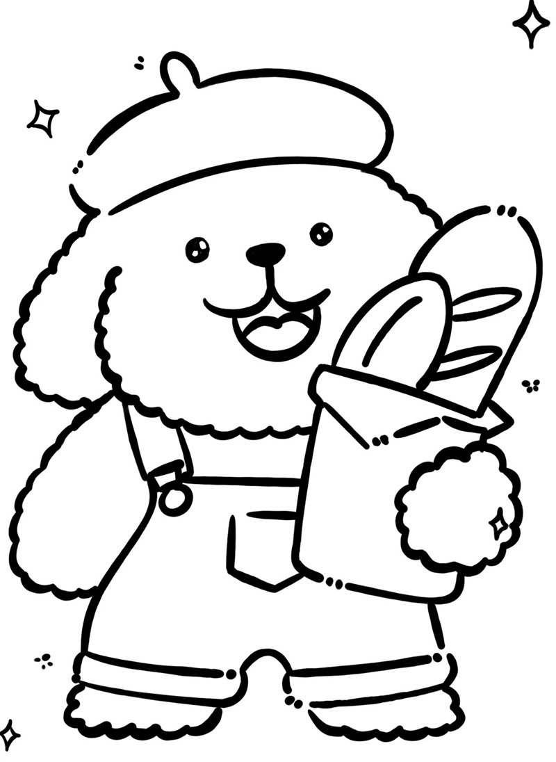 tranh tô màu con chó 24