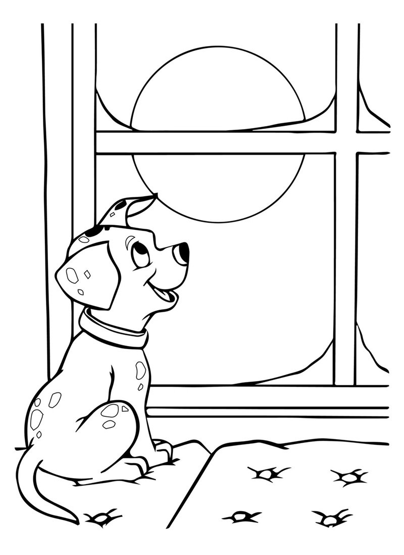 tranh tô màu con chó 25