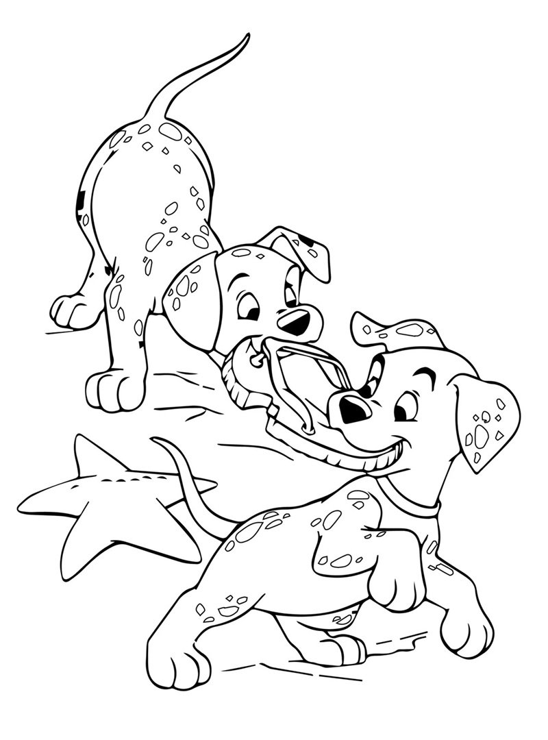 tranh tô màu con chó 26