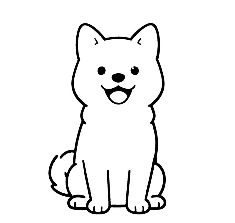 tranh tô màu con chó 30