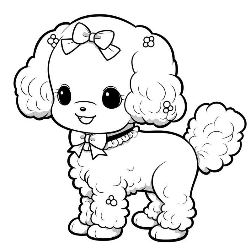 tranh tô màu con chó 31