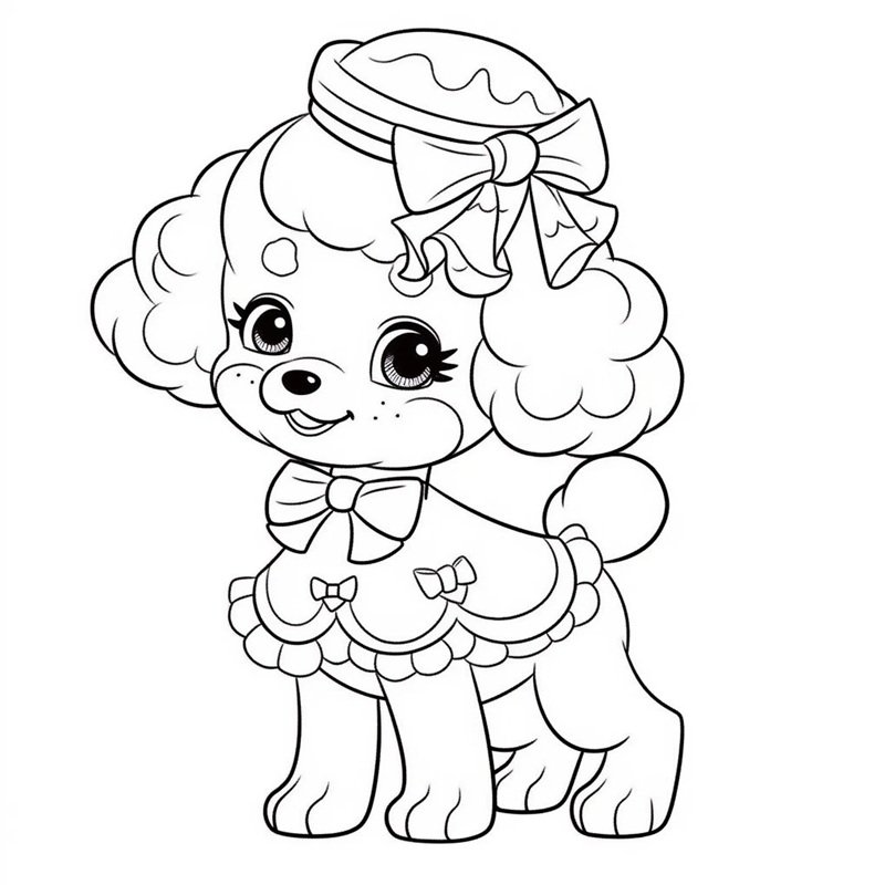 tranh tô màu con chó 33