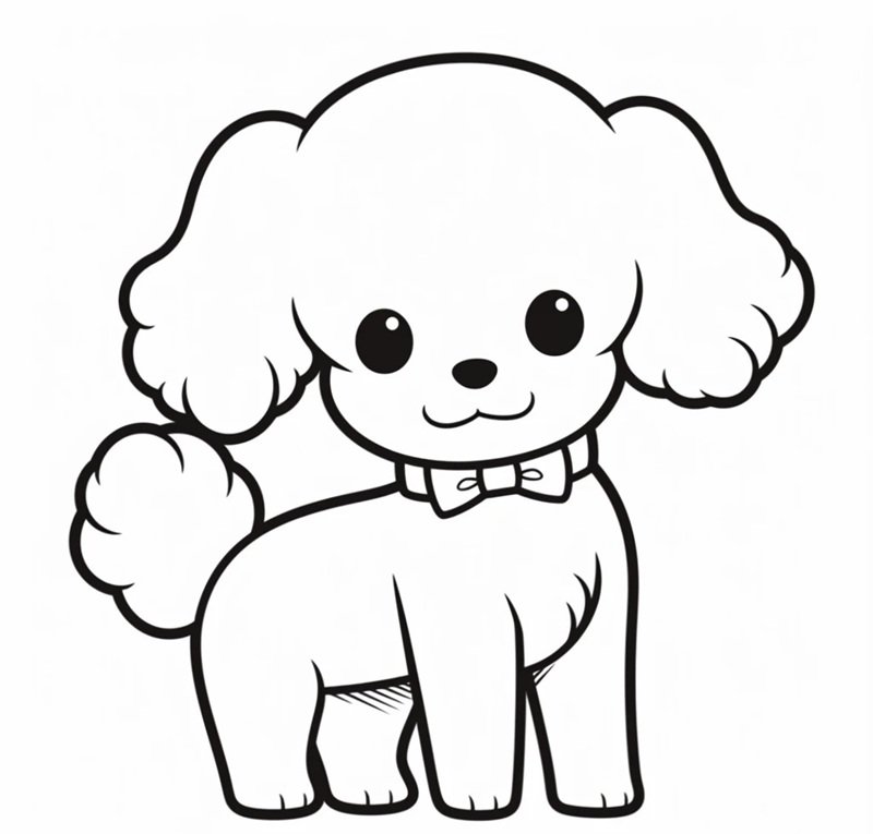 tranh tô màu con chó 34